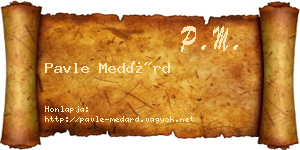 Pavle Medárd névjegykártya